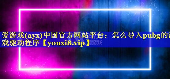 爱游戏(ayx)中国官方网站平台：怎么导入pubg的游戏驱动程序